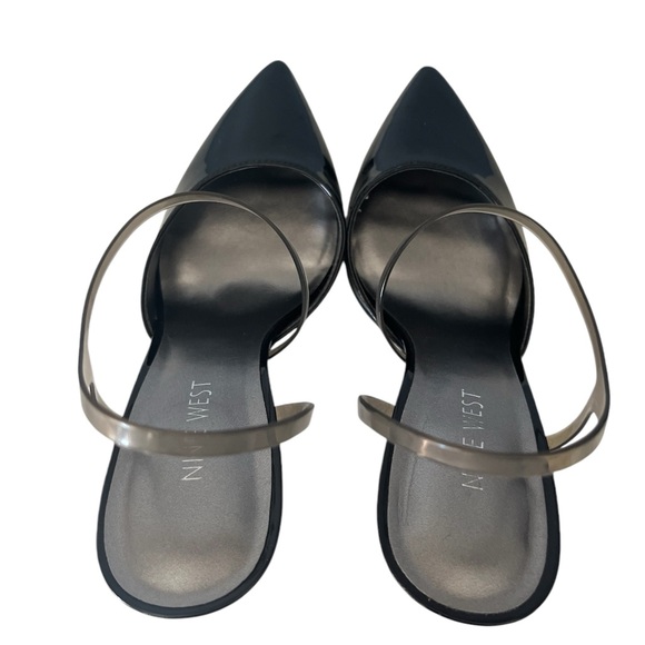 Nine West Black Patent Leather Heels Sz 7.5 - Picture 5 of 7